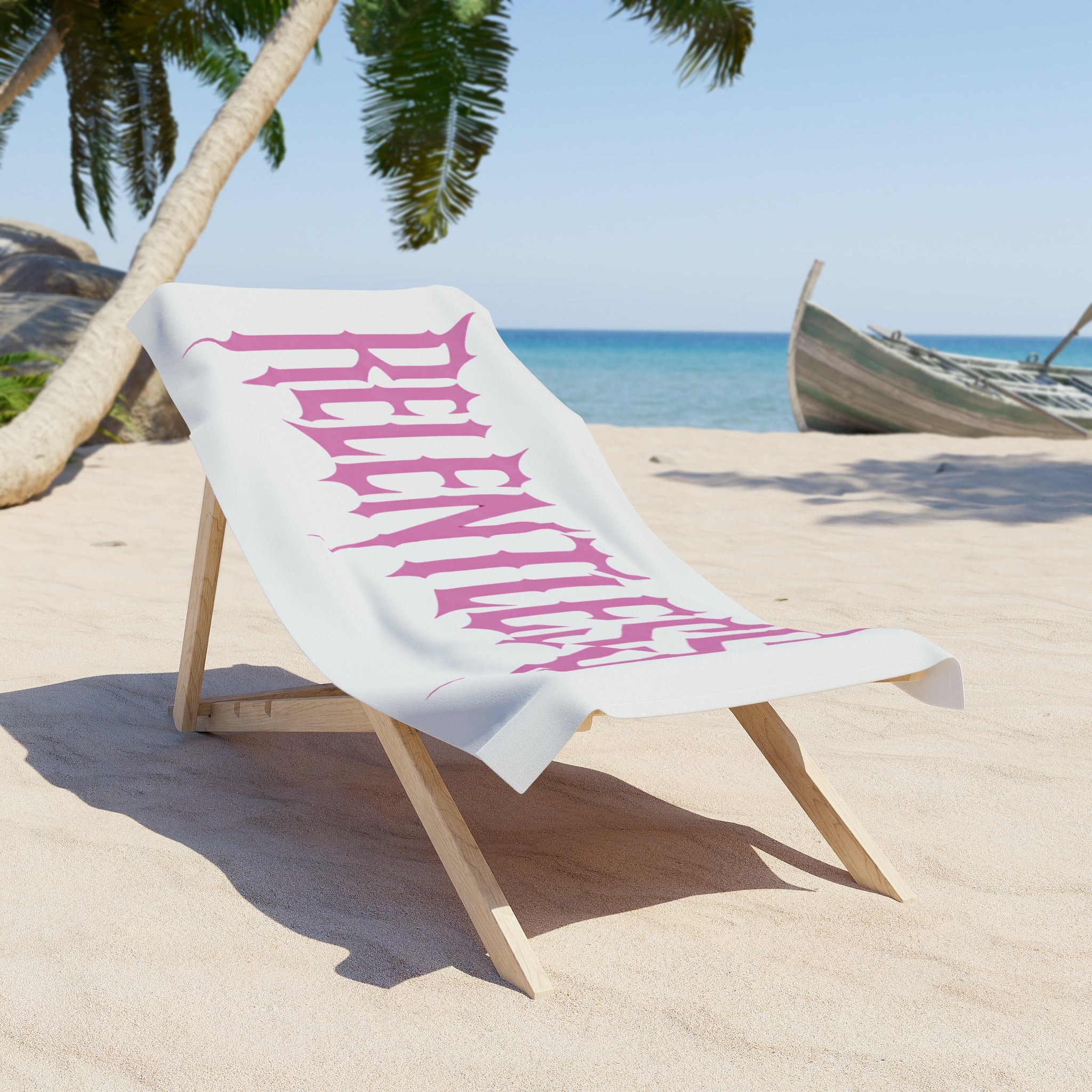 Copy of Relentless Beach Towel — Bold Gothic Typography Beach & Pool Towel